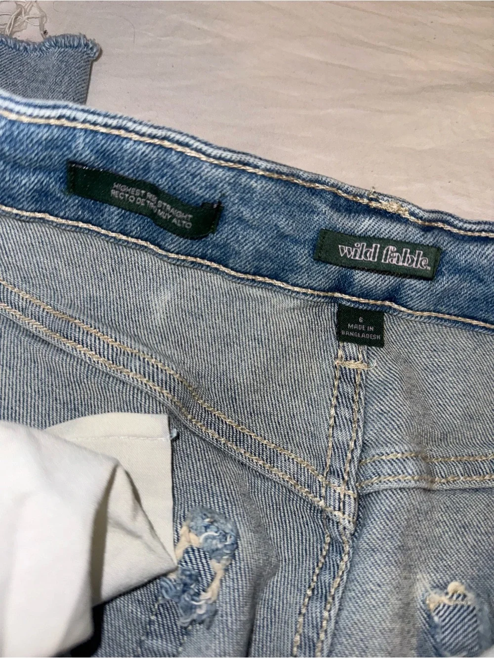 Wild Fable Highest Rise Straight Leg Ripped Jeans - Picture 3 of 6